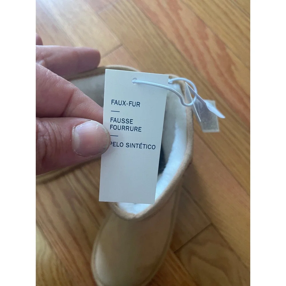 Old Navy Kids Faux Suede Sherpa Lined Boots Tan Size 10 800507-00-1
